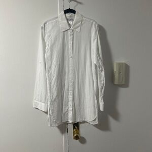 Tommy Bahama Women’s White Crinkle Boyfriend Shirt